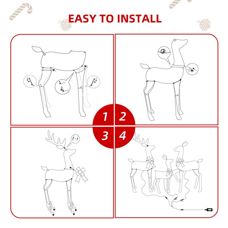 Large Outdoor LED Christmas Deer