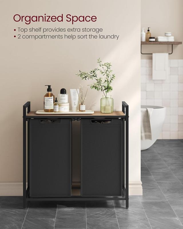 Laundry Basket with Storage, Removable Bags