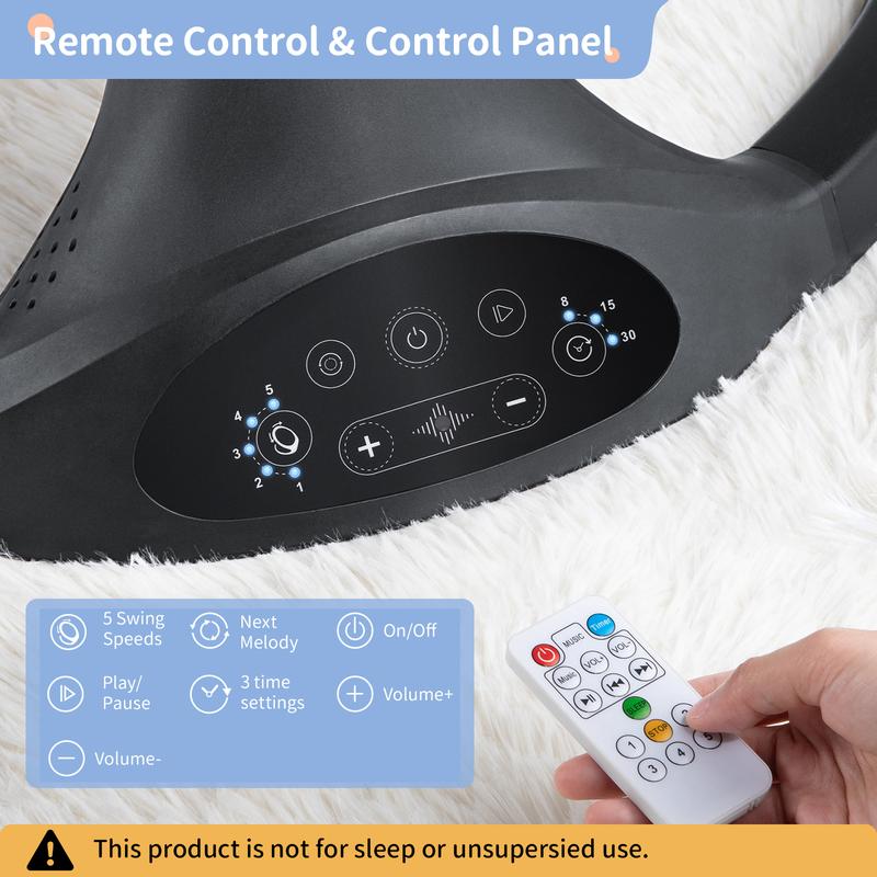 Electric Baby Swing, Portable, Bluetooth