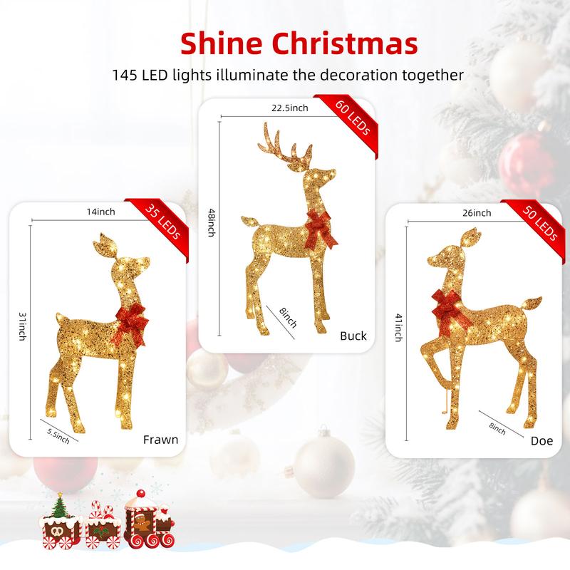 Large Outdoor LED Christmas Deer