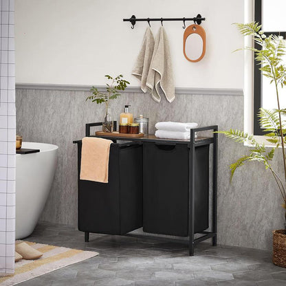 Laundry Basket with Storage, Removable Bags