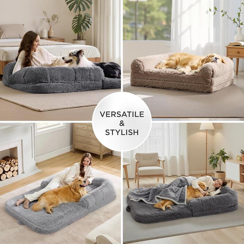 Luxury 3-in-1 Warm Foldable Dog Bed