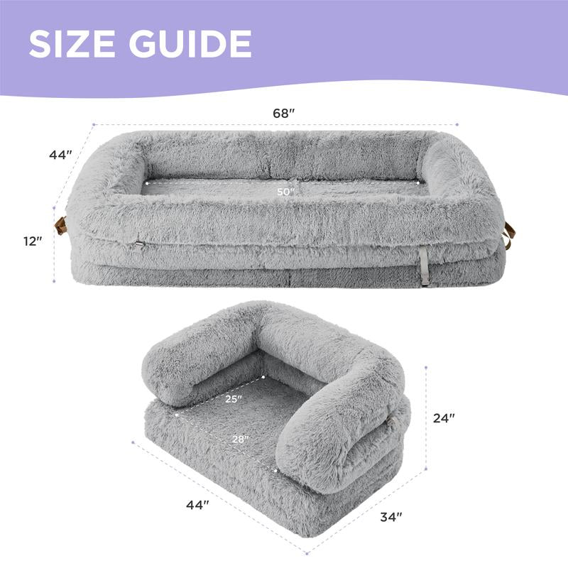 Luxury 3-in-1 Warm Foldable Dog Bed