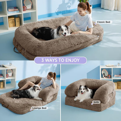 Luxury 3-in-1 Warm Foldable Dog Bed