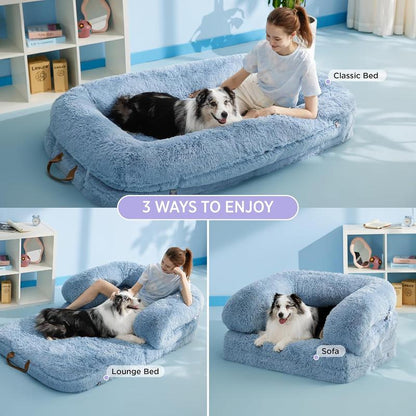 Luxury 3-in-1 Warm Foldable Dog Bed